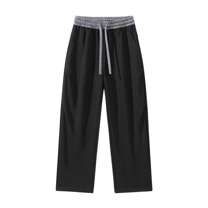 Herren Gerade geschnittene Lounge-Jogginghose mit elastischem Kordelbund & Seitentaschen Echoarchiv