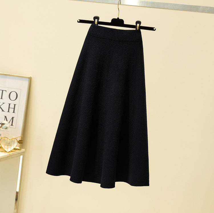 Damen Eleganter, schwingender Midi-Rock Echo Archiv