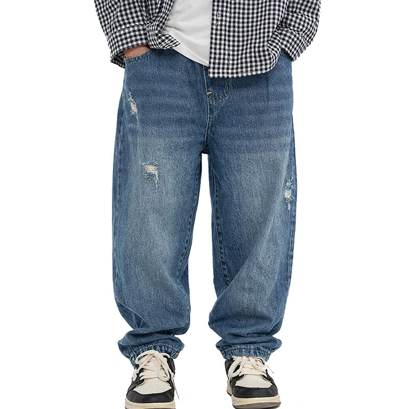 Herren lässige Relaxed-Fit Jeans mit modischen Abriebstellen Echo Archiv