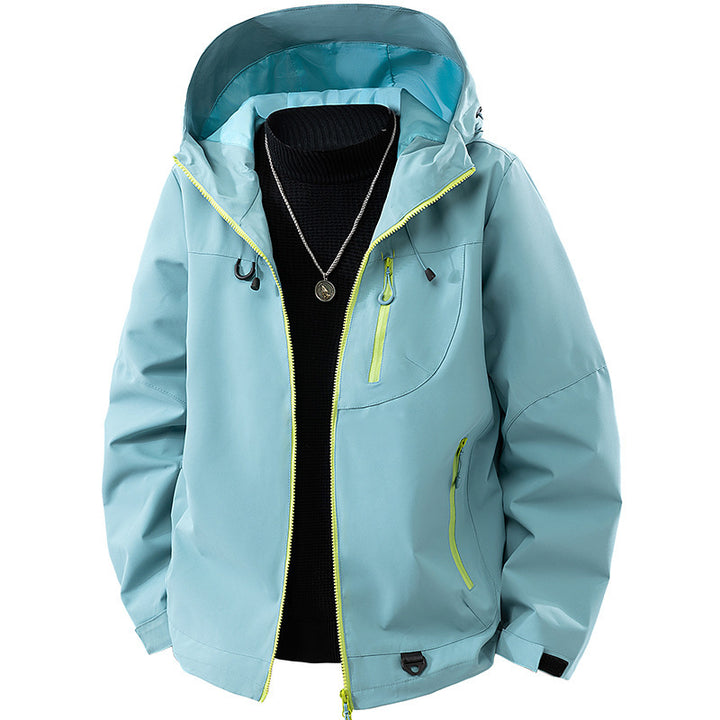 Herren Technische Softshell Outdoorjacke mit Kapuze wasser- und winddichter Membran versiegelte Reißverschlüsse Echo Archiv
