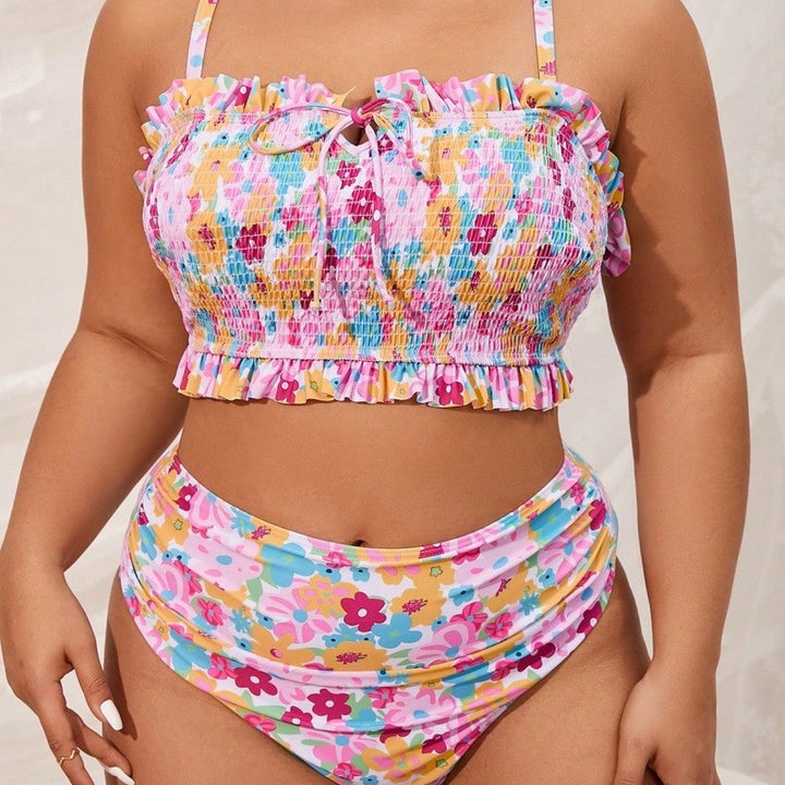 Damen Verspieltes Bikini-Set mit Rüschendetails Echo Archiv