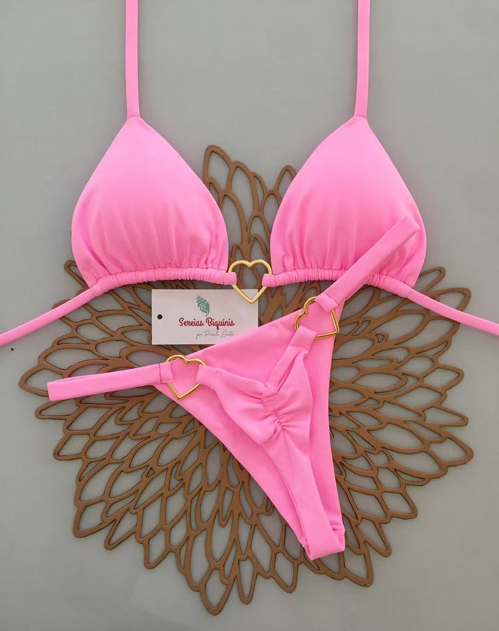 Damen Triangel-Bikini mit frischem Melonenmuster Echo Archiv