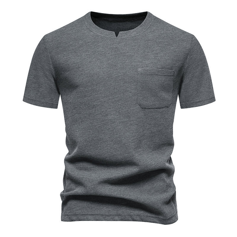 Herren Kurzarmshirt mit modernem Strukturmuster Echoarchiv