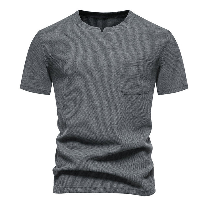 Herren Kurzarmshirt mit modernem Strukturmuster Echoarchiv