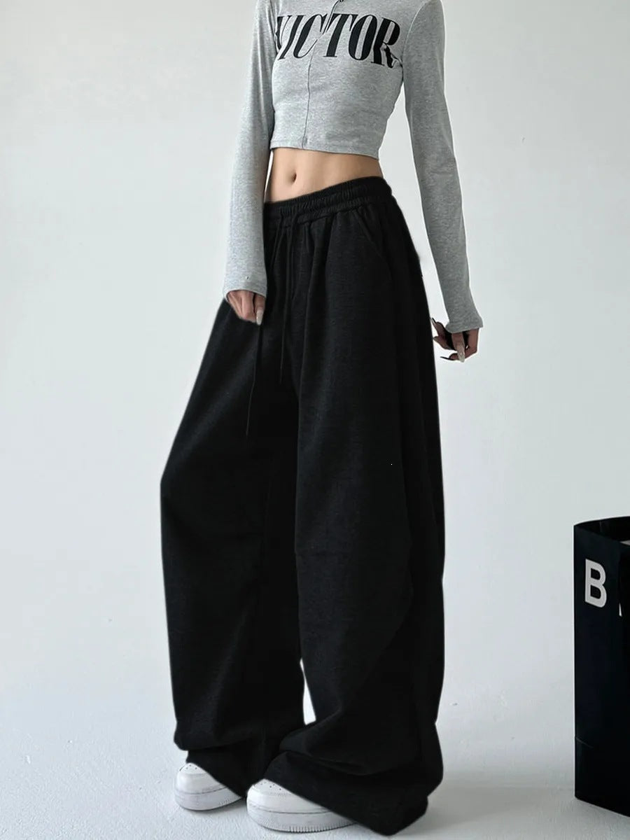 Damen nan extraweite High‑Waist-Loungehose mit elastischem Kordelbund, Kordelzug und praktischen Seitentaschen Echo Archiv