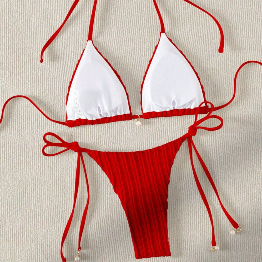 Damen Triangel-Bikini mit strukturierter Textur – Maréssa