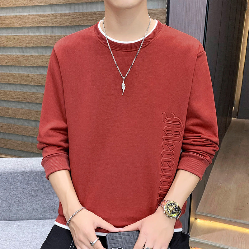Herren Oversize-Sweatshirt mit Rippbündchen und geprägtem Seitenprint – Marzano