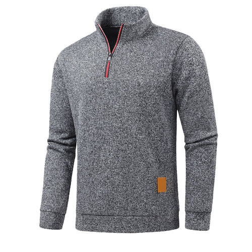 Herren Hochkragen Fleece-Pullover mit Reißverschluss Echoarchiv