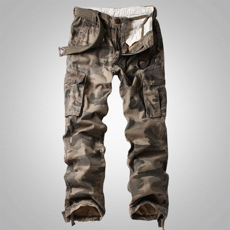 Herren Cargohose mit multifunktionalen Taschen und modernem Camouflagemuster Echoarchiv