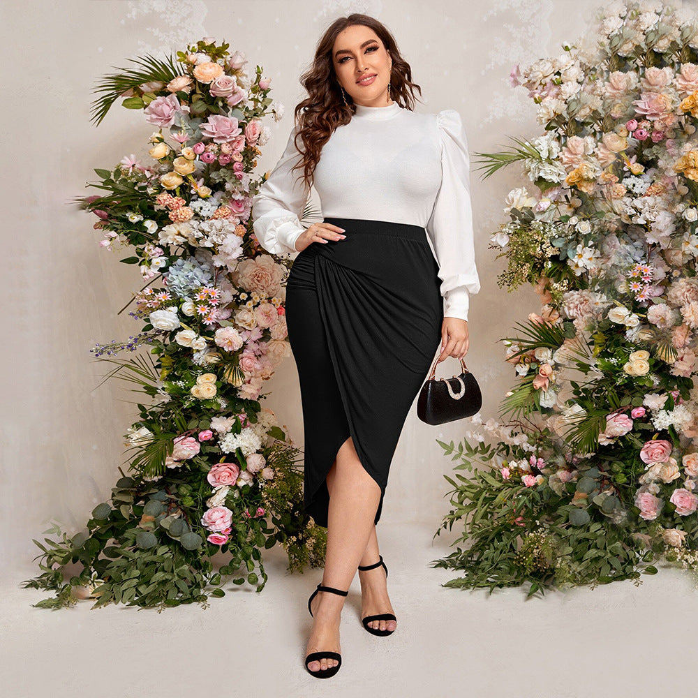 Damen Bleistiftrock mit elegantem Wickeldesign und hohem Schlitz Echo Archiv
