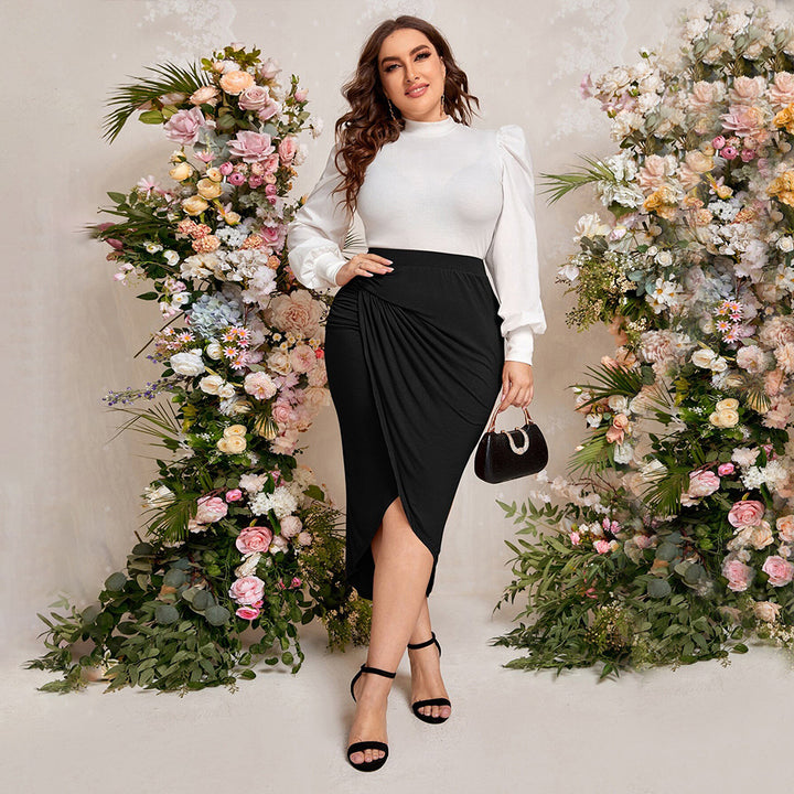 Damen Bleistiftrock mit elegantem Wickeldesign und hohem Schlitz Echo Archiv