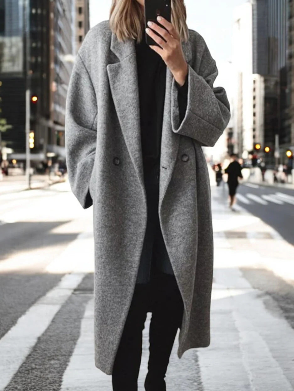 Damen Oversized Wollmantel Echoarchiv