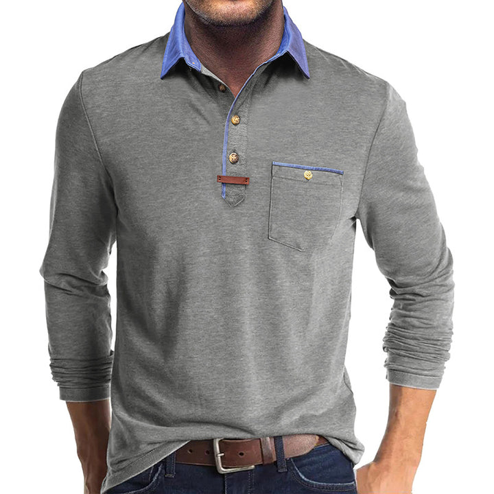 Herren Langarm Poloshirt Echoarchiv
