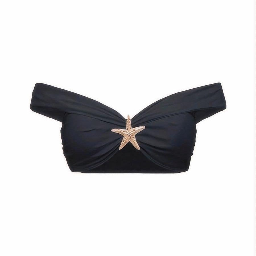 Damen Bikini-Set mit eleganter Wickelrock-Optik und modischem Stern-Applikation Echo Archiv