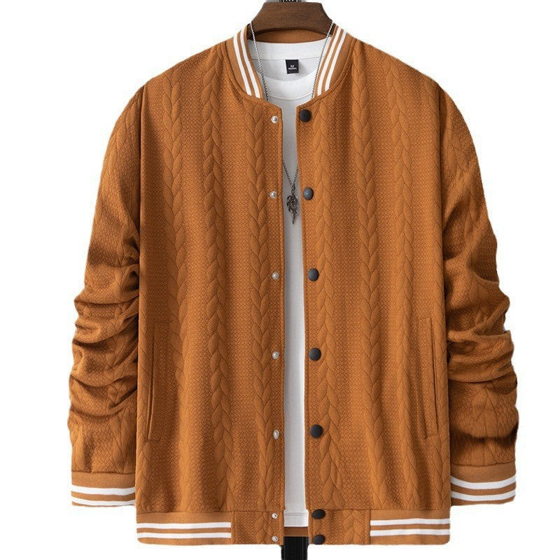 Herren Freizeitjacke im modernen Design mit strukturiertem Strickmuster Echoarchiv