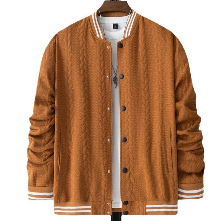 Herren Freizeitjacke im modernen Design mit strukturiertem Strickmuster Echoarchiv