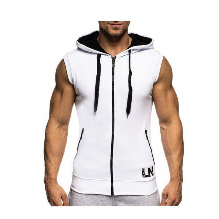Herren Sportliches Kapuzen-Sweatshirt ohne Ärmel mit innovativem Design und praktischen Taschen Echoarchiv