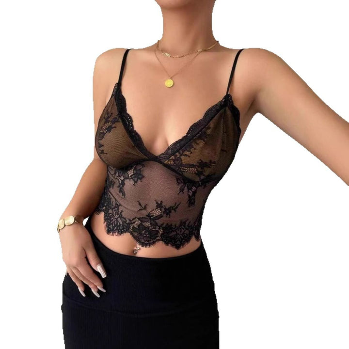 Damen Spitzen-Crop-Top mit verführerischen Details Echo Archiv