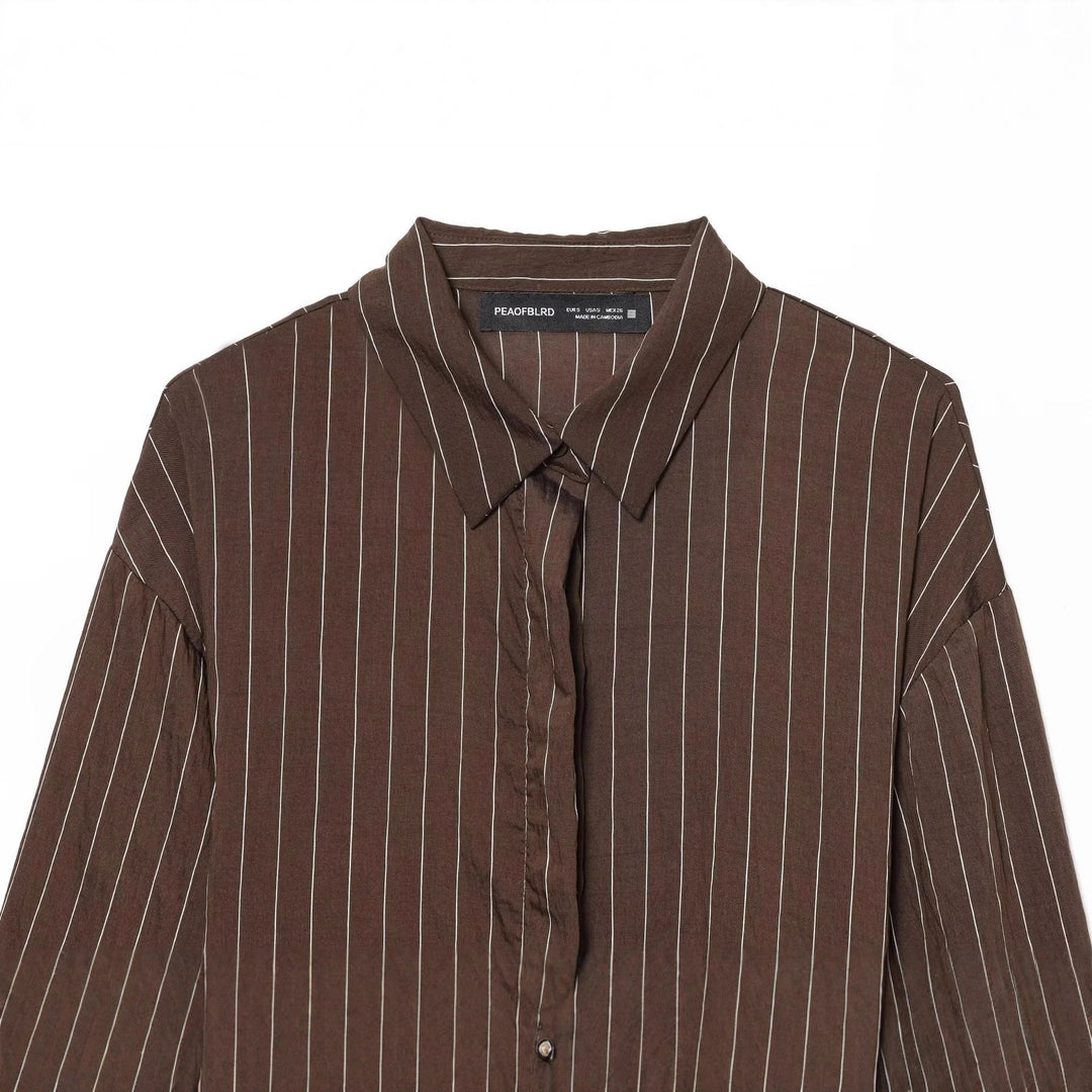Damen nan oversized Hemdblusen-Midikleid mit verdeckter Knopfleiste und dekorativem Doppelgürtel Echo Archiv