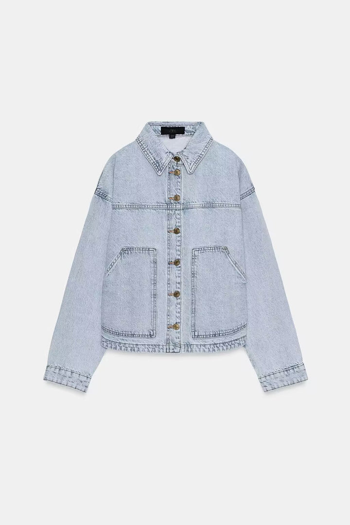 Damen Oversize-Workerjacke aus Baumwoll-Twill Echo Archiv
