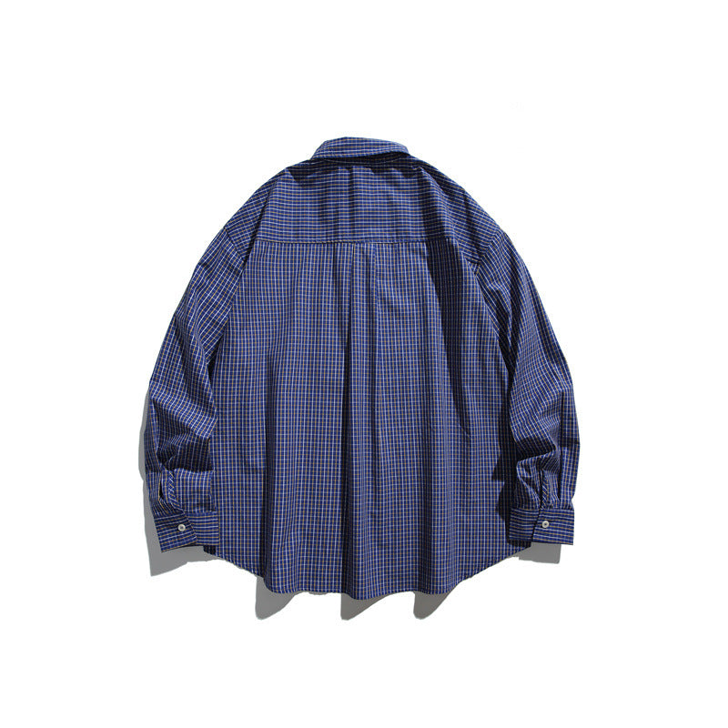 Unisex Lockeres Oversize-Karohemd mit Dropped-Shoulder und Brusttasche Echoarchiv