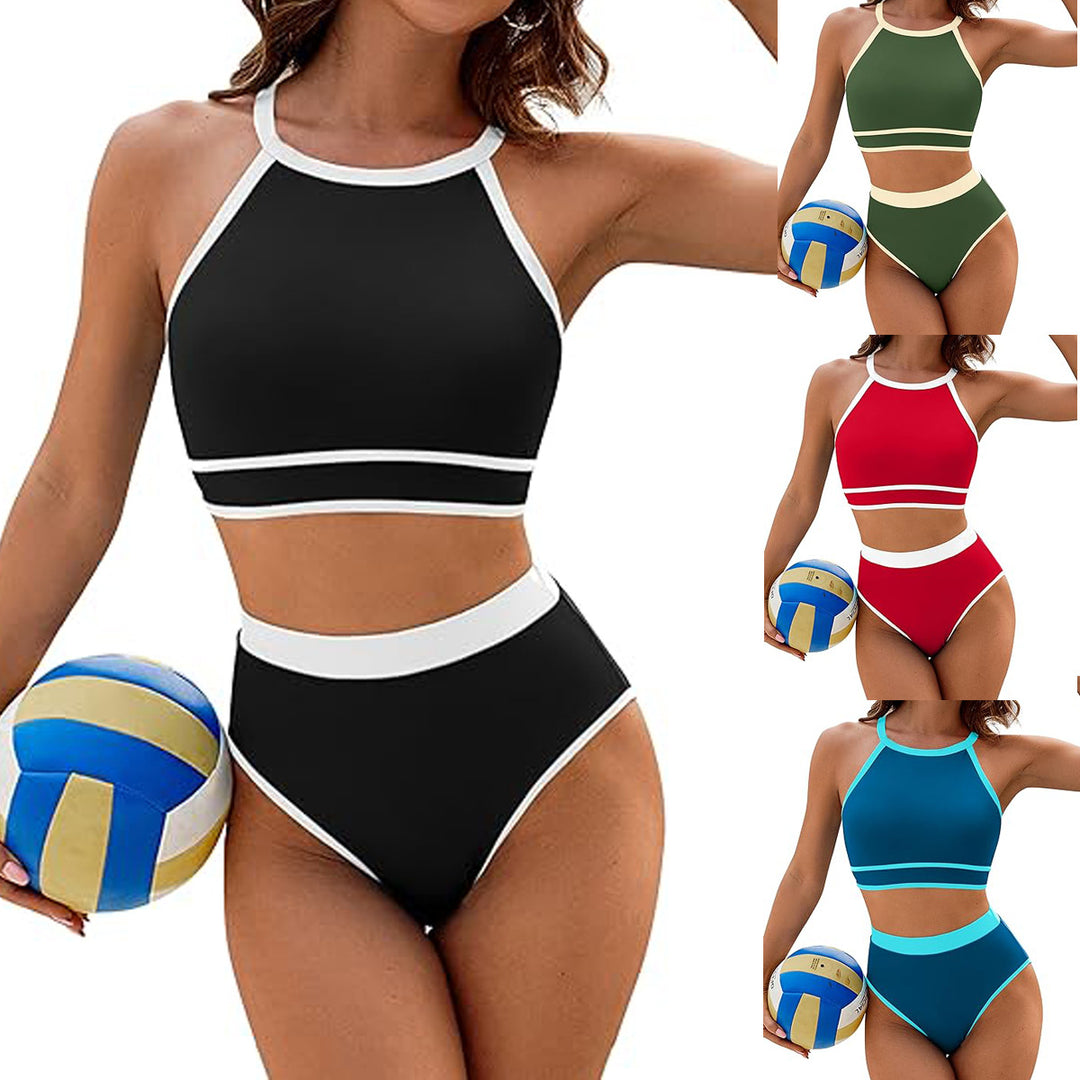 Damen Hoch geschnittener Sport-Bikini Echo Archiv