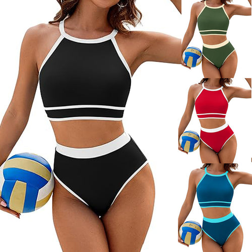 Damen Hoch geschnittener Sport-Bikini Echo Archiv