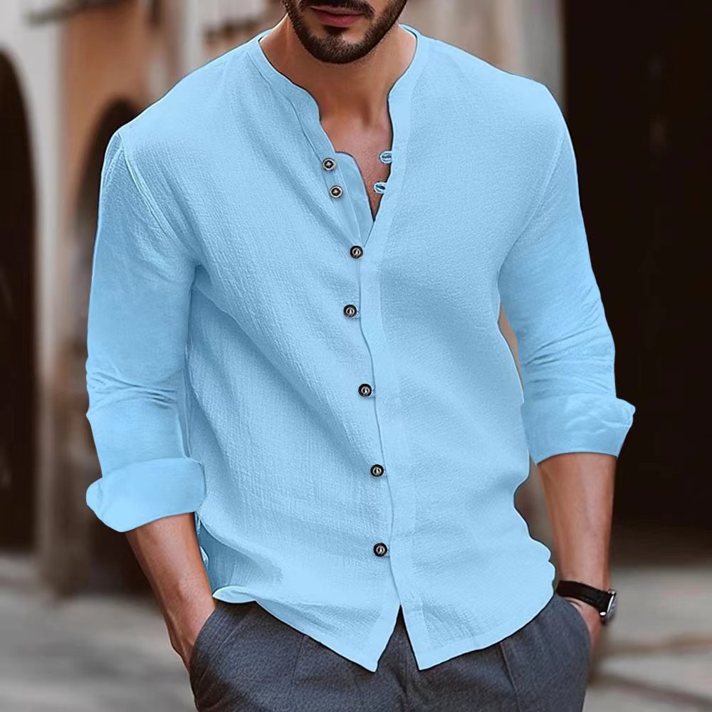 Herren lässiges Langarmhemd Echoarchiv