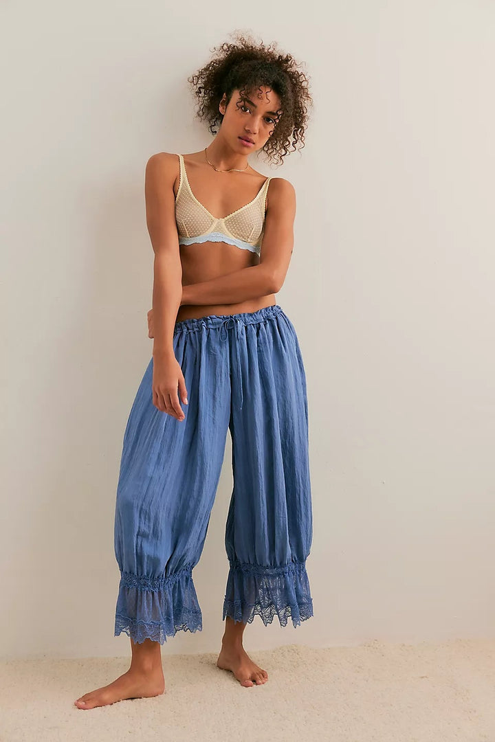 Damen Luftige und elegante Culotte mit Spitzenverzierung Echo Archiv