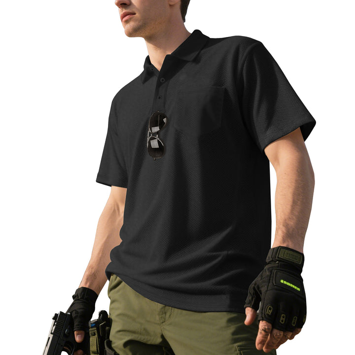 Herren Polo-Shirt mit atmungsaktivem Mesh-Gewebe und praktischer Brusttasche Echoarchiv