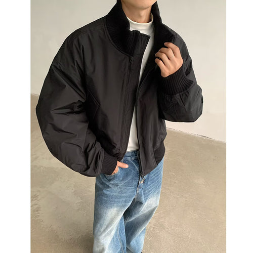 Herren stylische Bomberjacke mit elastischen Bündchen und weichem Innenfutter Echoarchiv