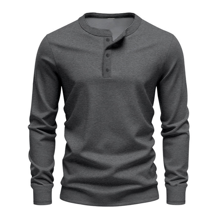 Herren Langarmshirt mit Knopfleiste Echoarchiv