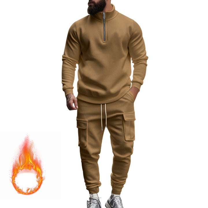 Herren Sportliches Kapuzenanzug-Set mit Reißverschluss und praktischen Taschen Echoarchiv