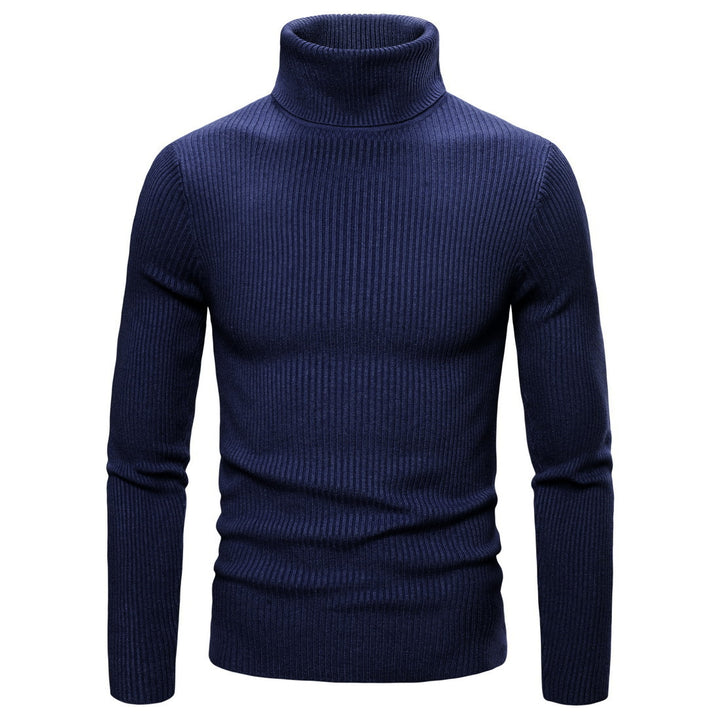 Herren Stehkragen Pullover aus feiner Rippenstrick Echoarchiv