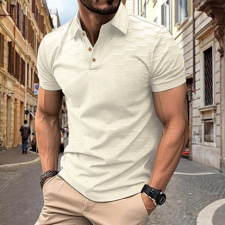 Herren Poloshirt mit strukturierter Oberfläche Echoarchiv