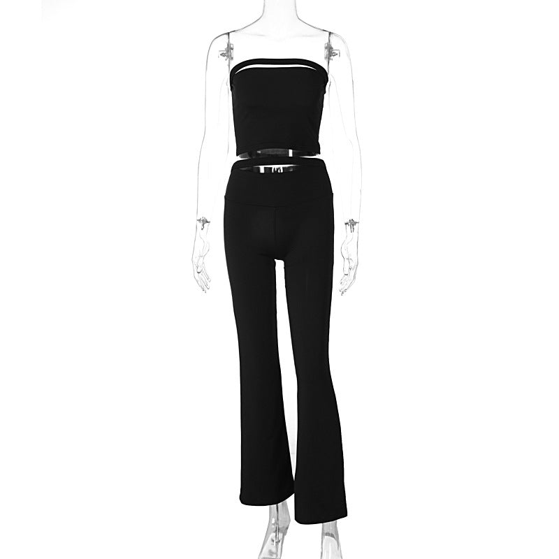 Damen Modisches Zweiteiliges Set mit Flared Leggings Echo Archiv