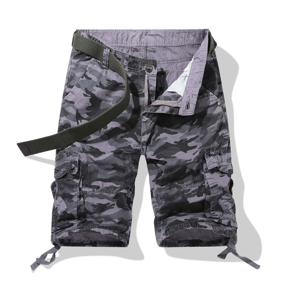 Herren Cargoshorts im Camouflage-Design mit verstellbarem Bund Echoarchiv