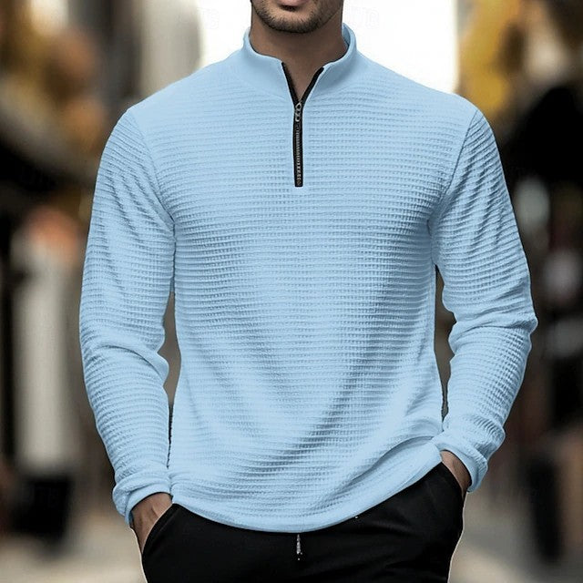 Herren Sweatshirt mit hohem Kragen und Reißverschluss Echoarchiv