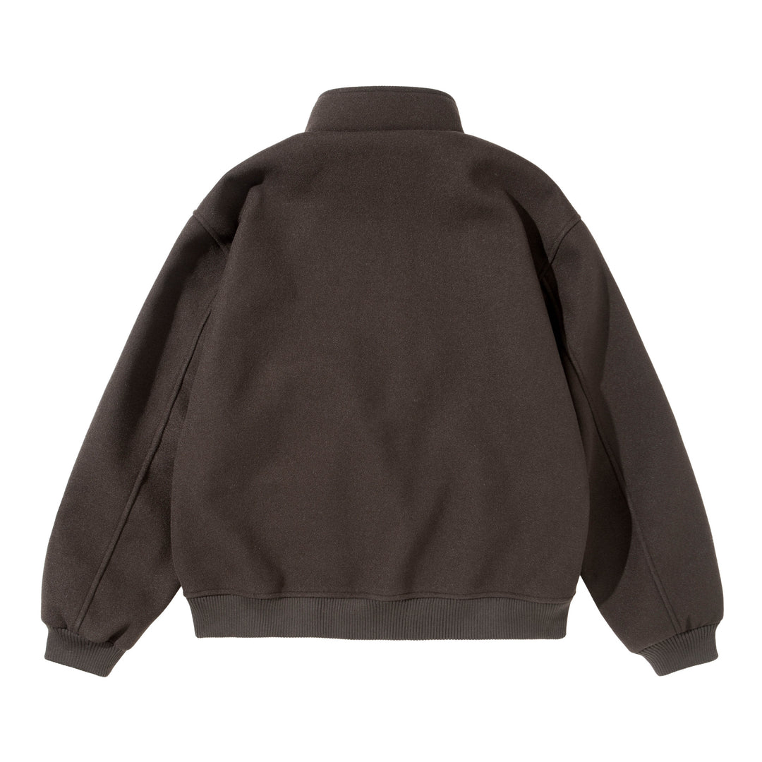 Unisex Kurz geschnittener kastiger Wollmix Blouson mit Stehkragen Echoarchiv