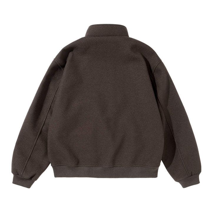Unisex Kurz geschnittener kastiger Wollmix Blouson mit Stehkragen Echoarchiv