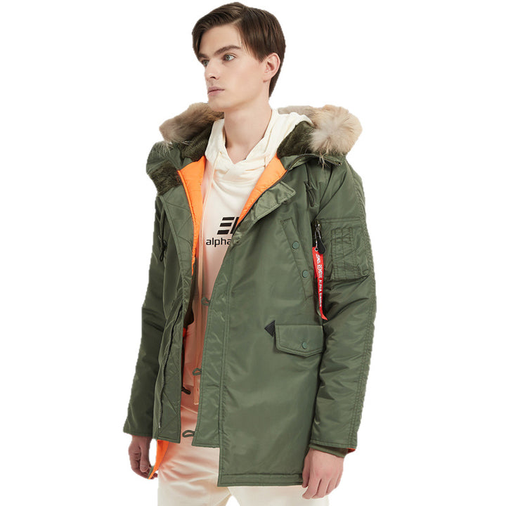Herren Expedition-Parka mit abnehmbarer Kunstfellkapuze, thermischer Wattierung und Ärmel-Organizer Echo Archiv