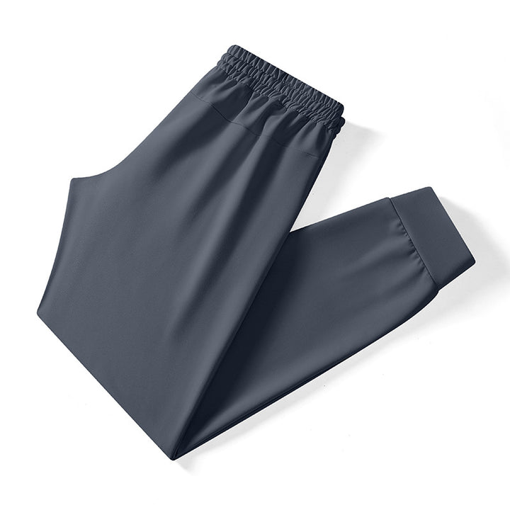 Herren Tech Jogginghosen mit elastischem Kordelzugbund, verdeckten Reißverschlusstaschen und maßgeschneiderten Knöchelbündchen – Marzano