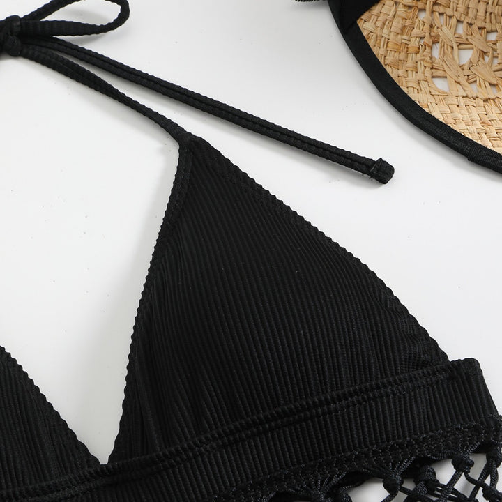 Damen Freizeitsommer-Bikini mit modischen Fransen Echo Archiv