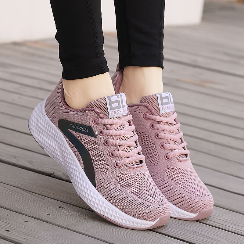 Damen nan nahtloser Strick-Sneaker mit elastischem Einstieg, Waben-Zwischensohle und anatomischem Komfortfußbett Echo Archiv