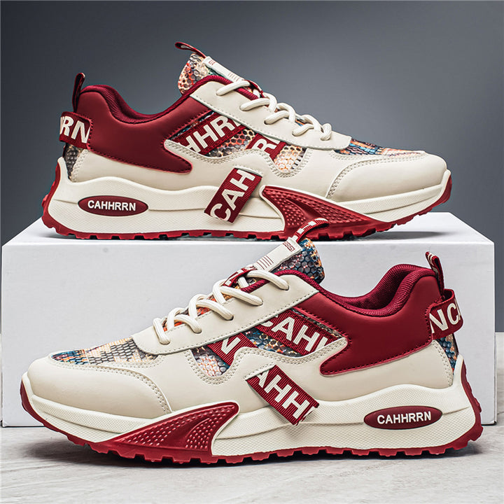 Unisex Plateau-Chunky-Sneaker mit Reptilprägung, gepolstertem Schaft und stoßdämpfender EVA-Zwischensohle – Norré