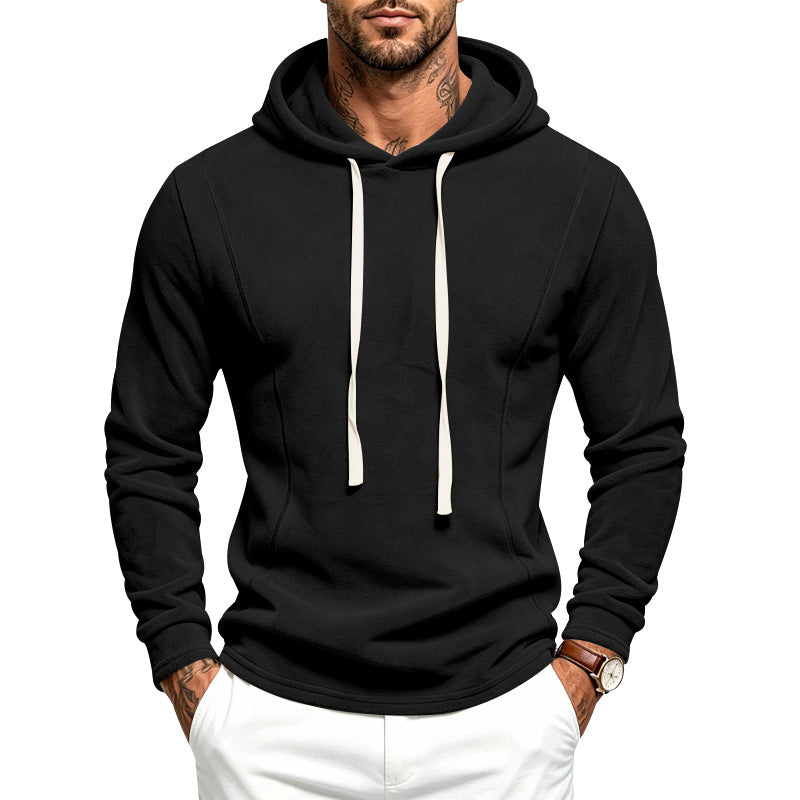 Herren Flauschiger Kapuzenpullover aus Teddy‑Fleece mit Tunnelzugsaum Echoarchiv