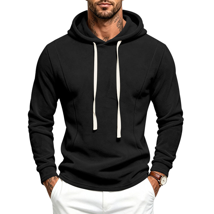 Herren Flauschiger Kapuzenpullover aus Teddy‑Fleece mit Tunnelzugsaum Echoarchiv