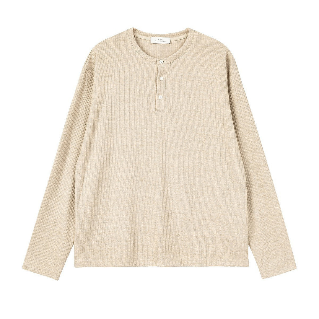 Herren Langarmshirt mit Knopfleiste Echoarchiv