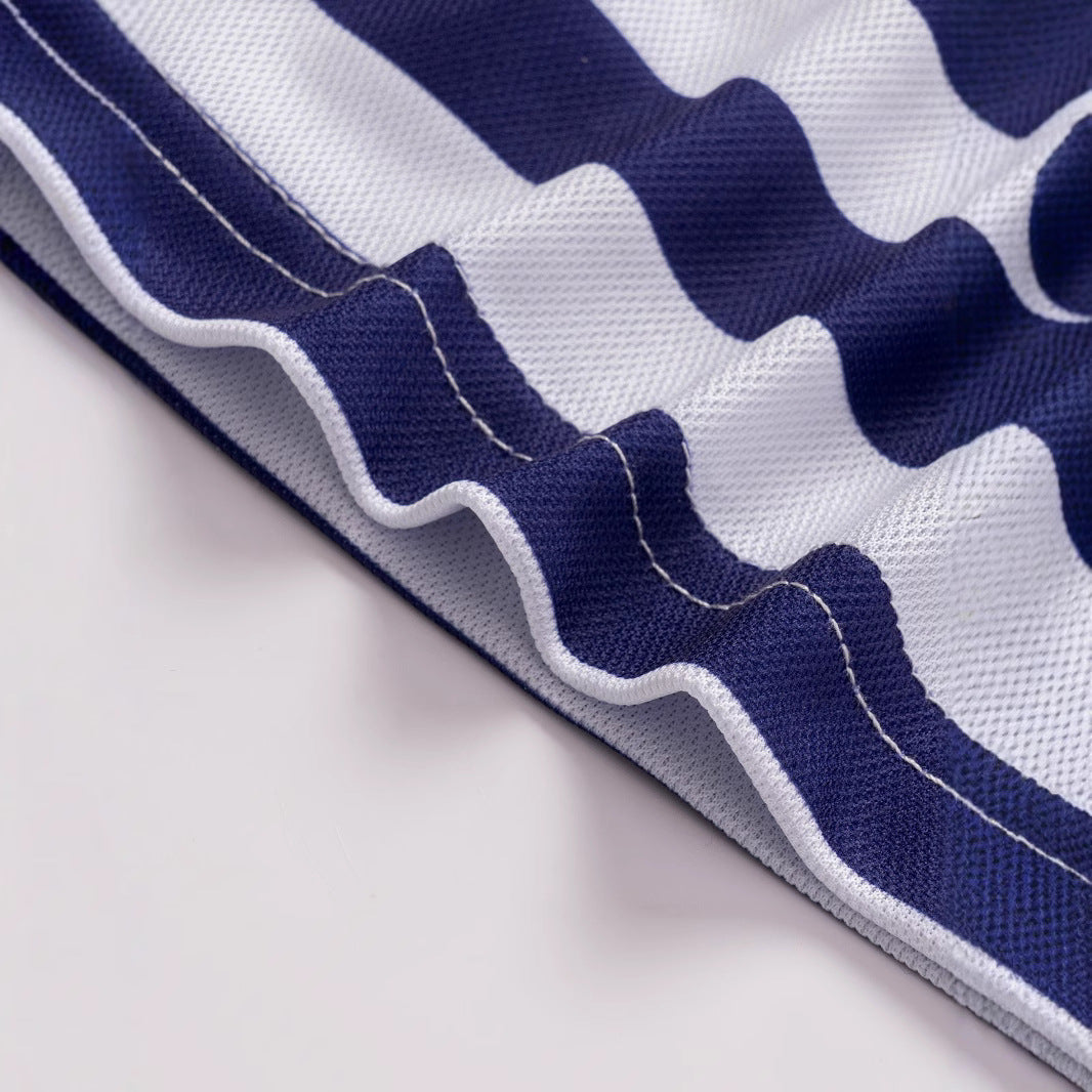 Herren Langarm Poloshirt mit maritimem Streifenmuster Echoarchiv