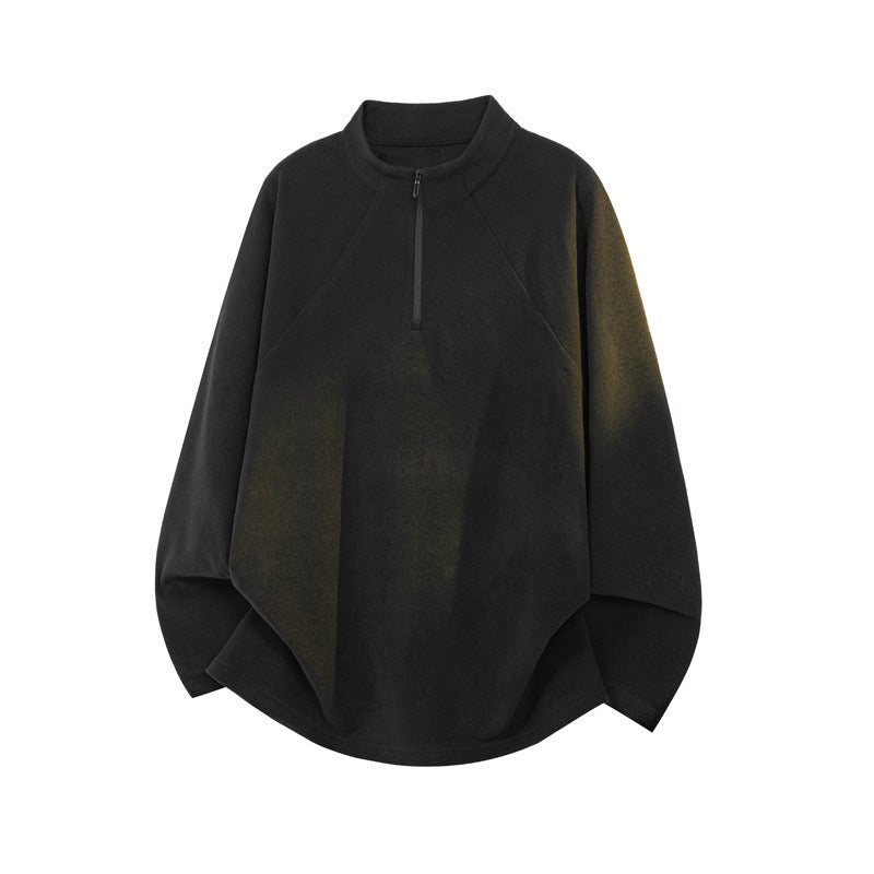 Damen modischer Stehkragen Pullover mit Reißverschluss Echo Archiv